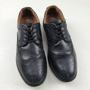 Kuru Warhol Wingtip Oxford Shoe Mens 11 Black Leather Lace Up Dress Comfort